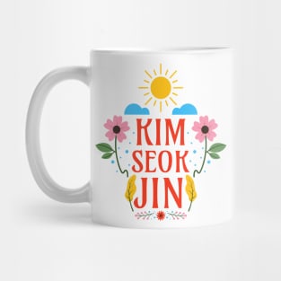 Kim Seokjin - Floral BTS Army Member Jin Kim Seok-jin - Sunny Spring Mug